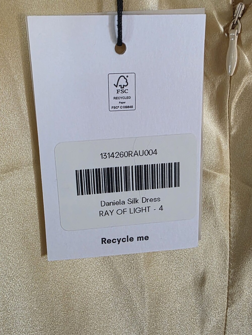 Reformation Daniela Silk Dress Yellow - Picture 6 of 9